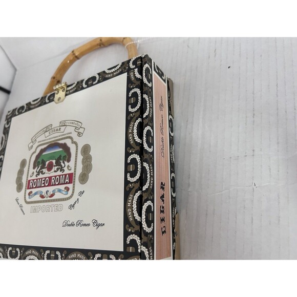 Cigar Box Jackpot Purse Cards Dice Gambling Las Vegas Purse top handle - Picture 8 of 16